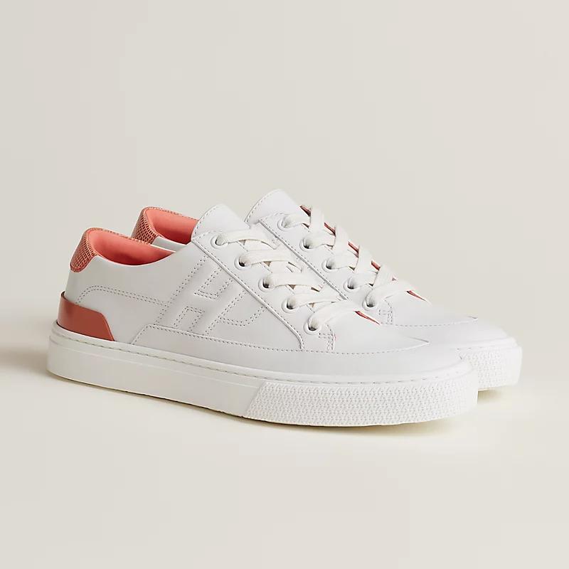 Giày Hermes Deep Sneaker Nữ Trắng Cam